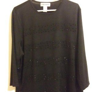 Black tunic with black bead bling